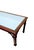 This is a beautiful wooden coffee table with a mirrored glass top, featuring a design quite similar to a vintage Maitland...