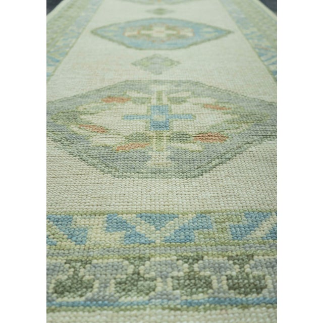 Turkish Turkish Oushak Rug 2'9" x 9'11" #19224 For Sale - Image 3 of 8