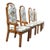 Vintage Hollywood Regency Floral Upholstered Dining Chairs, 1970s, Mid-Century Modern, Mid-Century For Sale