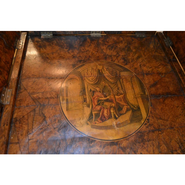 Wood Continental Neoclassical Folding Table in Amboyna Burl For Sale - Image 7 of 7