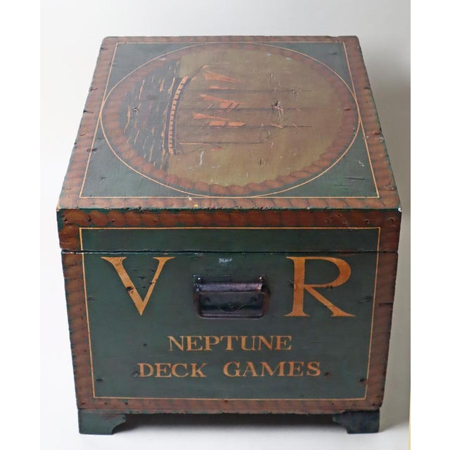 Sailing Ship Neptune V. R. Deck Games Chest, 1890s For Sale - Image 5 of 16