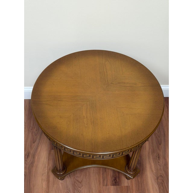 Vintage Regency Style Greek Key Side Table For Sale - Image 13 of 16