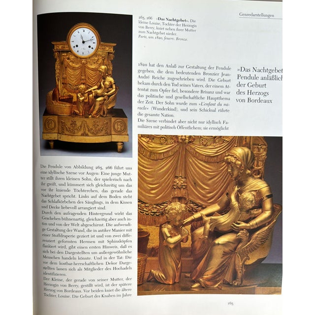 c.1820 Reiche Empire Gilt Ormolu Bronze Clock For Sale - Image 11 of 18