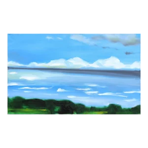 Sky VIII - Blue Abstract Landscape Oil Original Artwork by Bettina Mauel