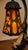 Vintage Heavy Cast Iron Cat Lamp With Hand-Blown Amber Glass Shade For Sale - Image 4 of 10