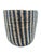 Textile Small Handwoven Vietnamese Seagrass Basket in Black & Natural Woven Pattern For Sale - Image 7 of 7