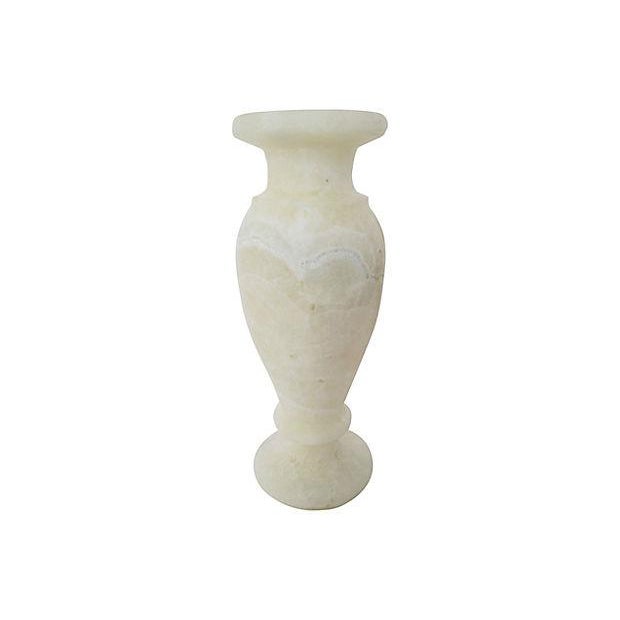 Italian Carved Alabaster Vase Chairish