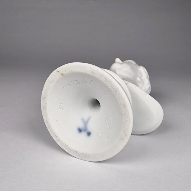 White 19th Century Meissen Parian Porcelain Bust of Johann Wolfgang Von Goethe German For Sale - Image 8 of 10