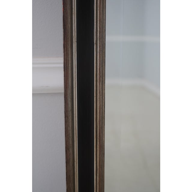 Traditional Ethan Allen Silver Trim Tall Rectangular Mirror For Sale - Image 3 of 7