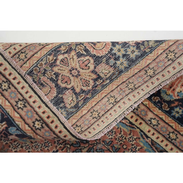1970s Vintage Persian Handmade Wool 7x10 Orange Area Rug For Sale - Image 11 of 11