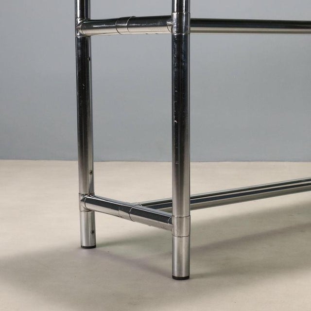 Late 20th Century Console Table with Black Glass Top, 1980s For Sale - Image 5 of 9