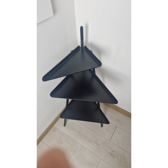 1980s Design Corner Unit, Trio Model, Black Lacquered Wood, by Achille Castiglioni for Interflex For Sale - Image 10 of 11