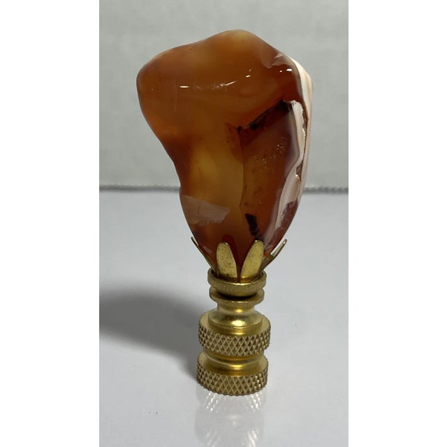 Carnelian Stone Lamp Finial For Sale - Image 4 of 4
