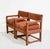 1970s Hollywood Regency Milo Baughman Style Parsons Geometric Armchairs - Set of 2 For Sale - Image 4 of 9