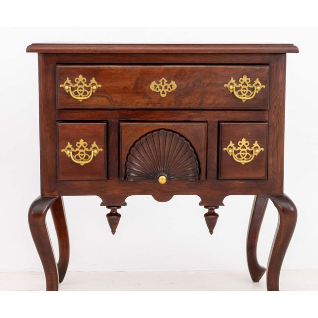 Wood Pair of Queen Anne Style Mahogany Lowboys For Sale - Image 7 of 13