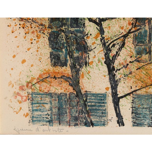Modern La Colline Montmarte, Guy Bardone Lithograph, Signed in Pencil For Sale - Image 3 of 4