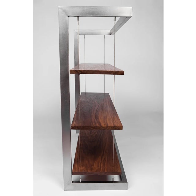 Taylor Donsker Suspended Bookshelf (Walnut / Steel), Attributed For Sale - Image 4 of 6
