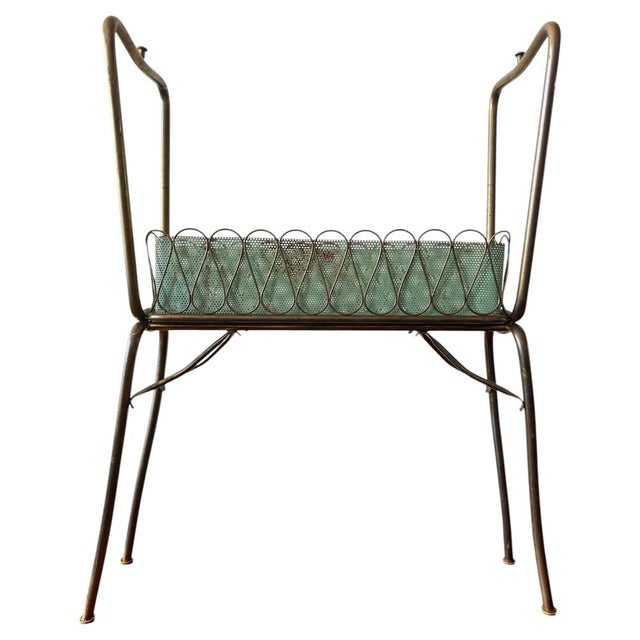 Mid-Century Modern French Perforated Metal Planter by Mathieu Matégot, 1956 For Sale - Image 16 of 16