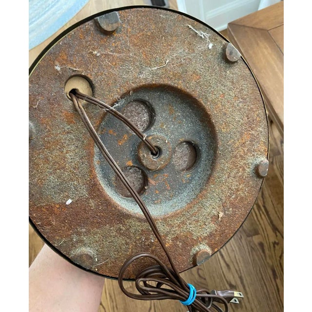 Vanilla Vintage Mid Twentieth Century Toleware Metal Floor Lamp For Sale - Image 8 of 8