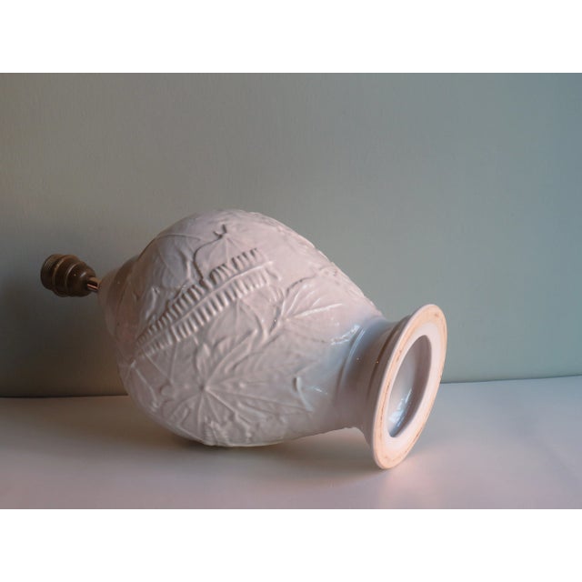 Lamp Base in Ceramic with Floral Motif, France, 1970s For Sale - Image 6 of 9