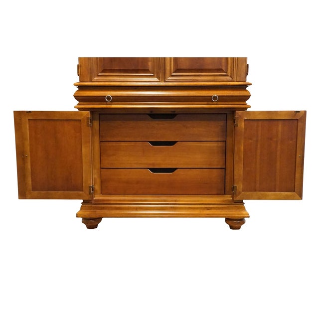 Stanley Furniture Solid Cherry Contemporary Traditional 51" Tv Media Armoire 232-13-14 For Sale - Image 10 of 17