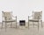 Distinctive set of four Michael Taylor designs Montecito dining armchairs (model #MTD-1078) featuring an intentionally...