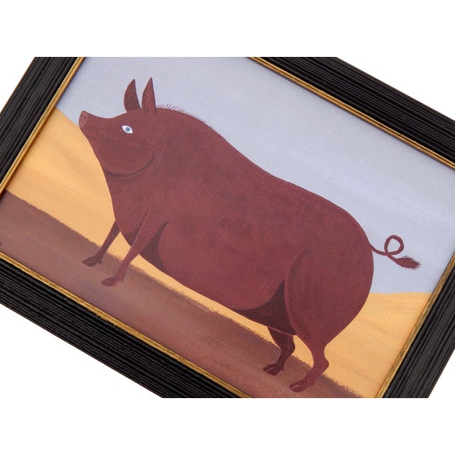 Matt Rix, Naive Style Prize Tamworth Pig, Print, Framed For Sale - Image 4 of 13