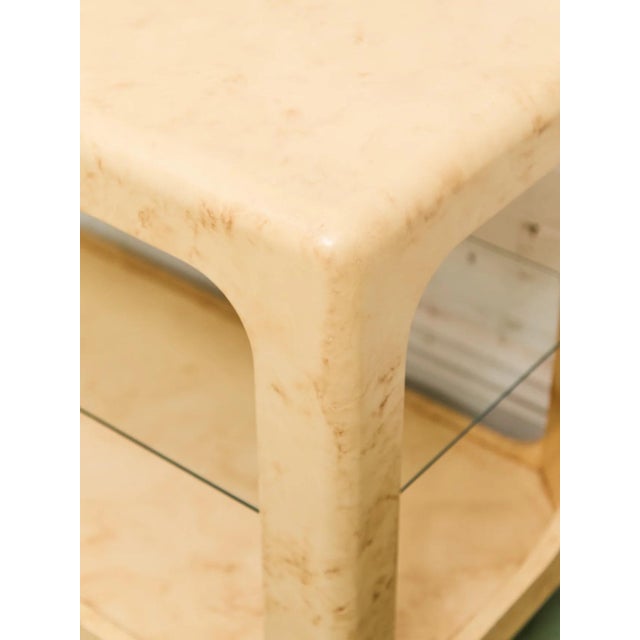 Tessellated Stone and Brass Inlay Etagere Bar For Sale - Image 9 of 12