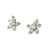 Contemporary Platinum and Diamond Cluster Earrings, Pair For Sale - Image 3 of 4
