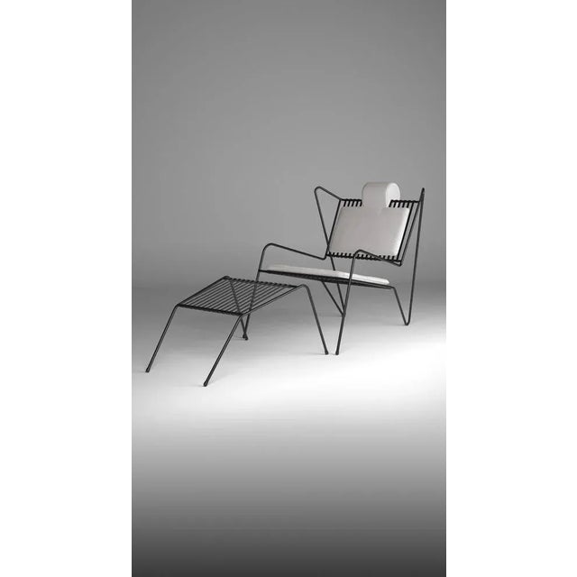 Set of Black Capri Easy Lounge Chair with Cushions and Ottoman from Cools Collection For Sale - Image 6 of 9