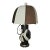 Vintage Golf Bag Table Lamp With Umbrella Shade and Golf Ball Finial For Sale