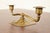 Art Deco Roycroft Arts & Crafts Brass Finished Hammered Copper Candelabra For Sale - Image 3 of 12