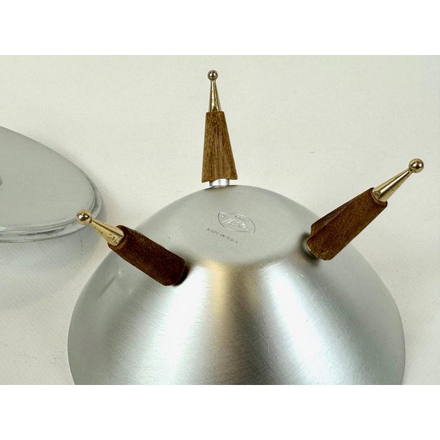 1950s Mirro Medallion Tripod Serving Bowl with Lid, 1950s For Sale - Image 5 of 11