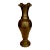 Hollywood Regency Scalloped Edge Solid Brass Vase For Sale