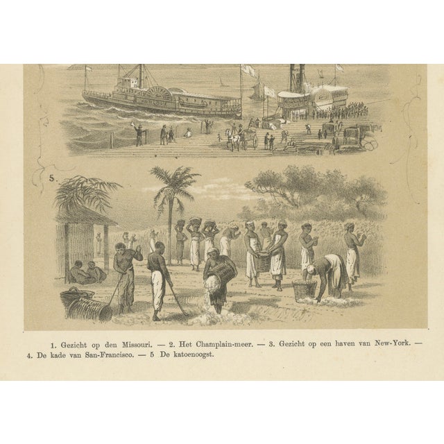 Paper J.M. Schalekamp & G. van den Berg, Missouri, Lake Champlain, New York, San Francisco & Cotton Harvest, 1879, Paper For Sale - Image 7 of 9