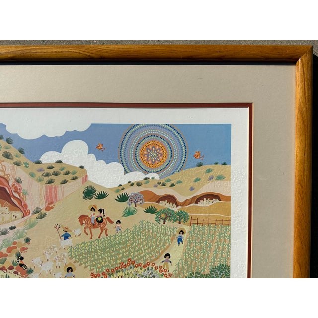 Folk Art Original Blanche Davidson Framed Signed Limited Edition Lithograph For Sale - Image 4 of 12