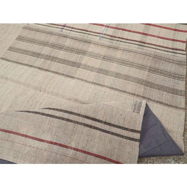 Galerie Shabab Collection Vintage Turkish Flatweave Kilim Room Size Carpet For Sale - Image 9 of 10