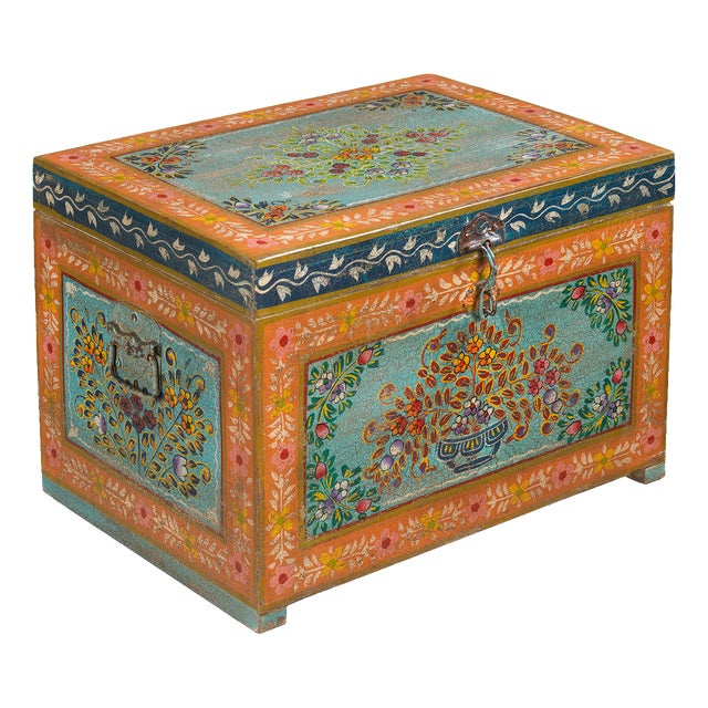 Oriental Wooden Box, 1940s For Sale