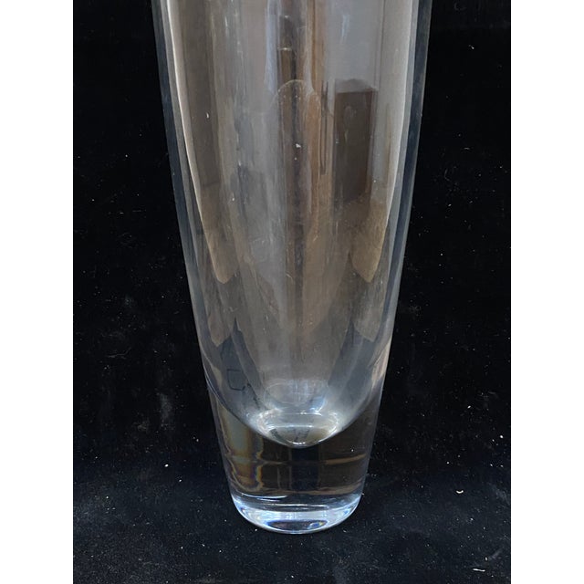 Glass Vintage Clear Vase in Crystal, 1990s For Sale - Image 7 of 10