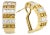 18K Yellow Gold 1 3/4 Cttw Invisible Set Princess Cut Diamond and 2.5mm Yellow Sapphire Huggie Hoop Earrings (F-G Color, VS1-VS2 Clarity) For Sale