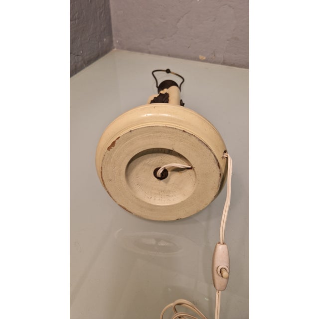 Table Lamp in White Lacquered Wood and Brass Leaves from Osvaldo Borsani, 1940s For Sale - Image 12 of 16