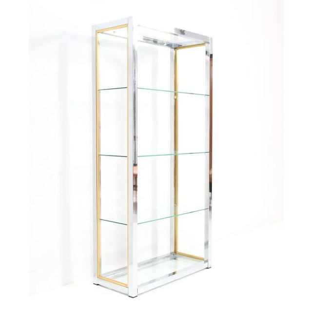 Stunning Hollywood Regency etagere or display piece. Design by Renato Zevi. Striking Italian design from the 1970s....