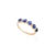 Contemporary Blue Sapphire Bezel Set Band Stacking Ring in 14k Solid Yellow Gold Size 3.5 For Sale - Image 3 of 5