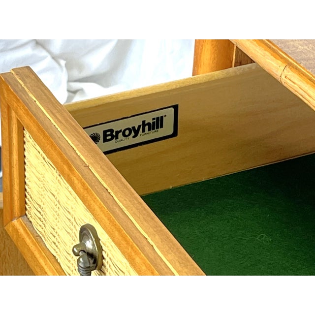 Brown Mid Century Modern Chinoiserie Faux Bamboo Credenza by Broyhill Circa 1960's For Sale - Image 8 of 13