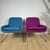 Pair of Mid-Century Wool Armchairs with Metal Legs – 1970s
