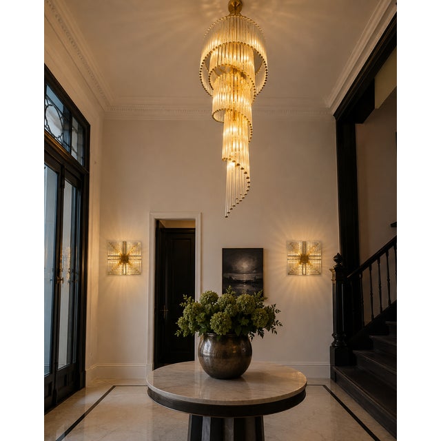 Spiral Chandelier by Ernst Palme, 1960s For Sale - Image 3 of 9