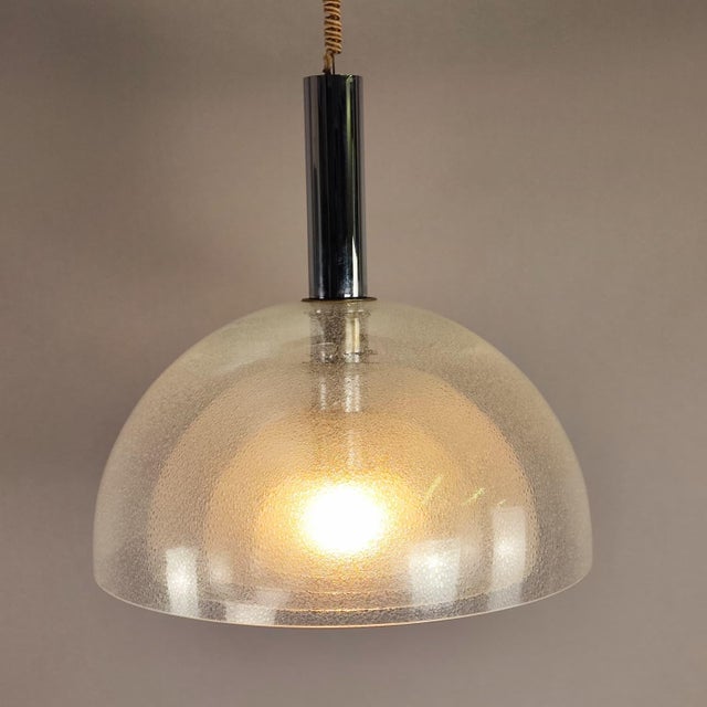 LT 338 Glass Pendant Lamp by Carlo Nason for AV Mazzega, 1960s For Sale - Image 3 of 15