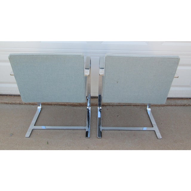 Gordon International Late 20th Century 2 Ludwig Mies Van Der Rohe Flat Arm Brno Chairs Gordon International For Sale - Image 4 of 15