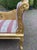 Wood 1960s French Louis XVI Gold Beech Cane Damask Settee For Sale - Image 7 of 10