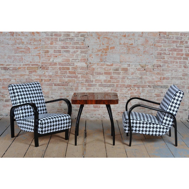 Black Art Deco Armchairs by Koželka and Kropáček, Czech, 1930s, Set of 2 For Sale - Image 8 of 13